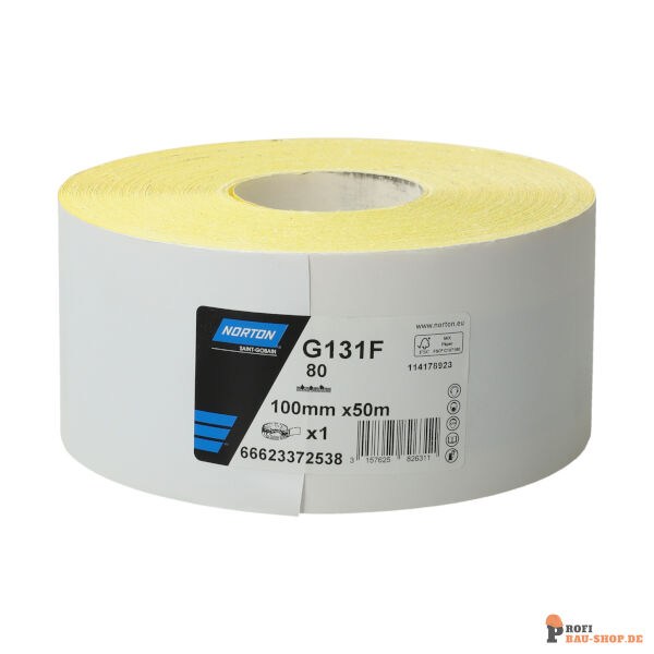 nortonschleifmittel/NORTON_schleifmittel_66623372538 Regular Rolls Norton G131F 100x50m Grit 80_149827